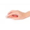Manhattan Transparent Rechargeable Wireless Mouse, Clear/Orange, Adjustable 800/1200/1600dpi, With RGB LED light, 2.4Ghz (effective range up to 10m), USB, Optical, Ambidextrous, Four Button with Scroll Wheel, Slim Design, USB-A micro receiver, Lithium Ion battery