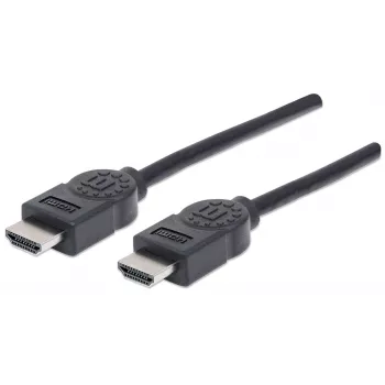 Manhattan HDMI 4K@30Hz Cable, 1.8m, Suitable for ALL 1080p/HD and majority of 4K uses (check your system 4K specification to be sure), Male to Male, Black, Ultra HD 4k x 2k, Lifetime Warranty, High Speed, Equivalent to HDMM6