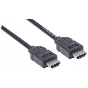 Manhattan HDMI 4K@30Hz Cable, 1.8m, Suitable for ALL 1080p/HD and majority of 4K uses (check your system 4K specification to be sure), Male to Male, Black, Ultra HD 4k x 2k, Lifetime Warranty, High Speed, Equivalent to HDMM6