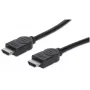 Manhattan HDMI 4K@30Hz Cable with Ethernet, 1m, Suitable for ALL 1080p/HD and majority of 4K uses (check your system 4K specification to be sure), Male to Male, Black, Ultra HD 4k x 2k, Lifetime Warranty, High Speed, Equivalent to HDMM1MHS