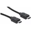 Manhattan HDMI 4K@30Hz Cable with Ethernet, 1m, Suitable for ALL 1080p/HD and majority of 4K uses (check your system 4K specification to be sure), Male to Male, Black, Ultra HD 4k x 2k, Lifetime Warranty, High Speed, Equivalent to HDMM1MHS