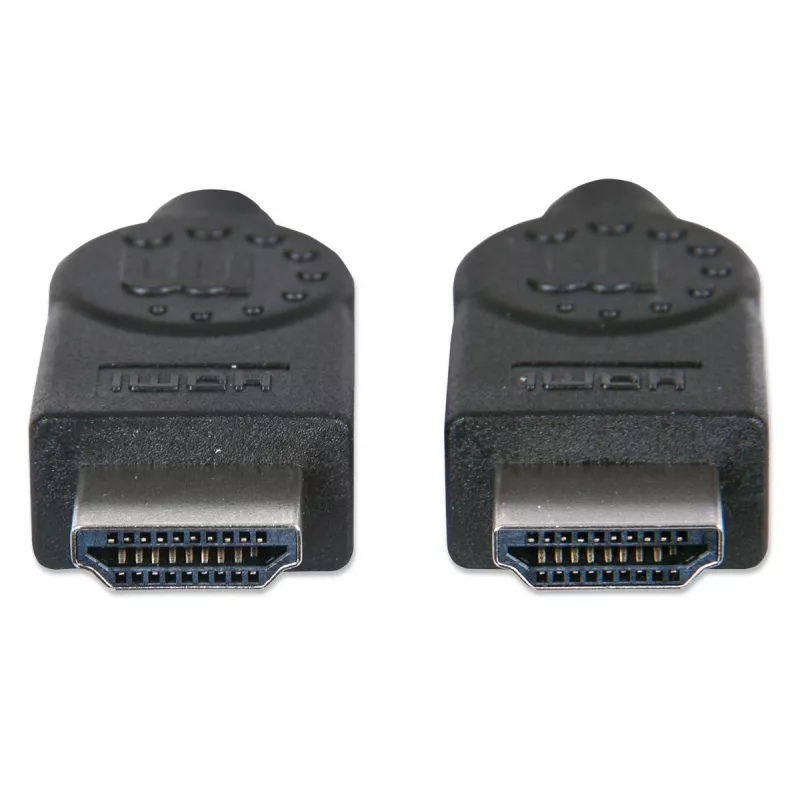 Manhattan HDMI 4K@30Hz Cable with Ethernet, 1m, Suitable for ALL 1080p/HD and majority of 4K uses (check your system 4K specification to be sure), Male to Male, Black, Ultra HD 4k x 2k, Lifetime Warranty, High Speed, Equivalent to HDMM1MHS