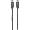 Manhattan USB-C to USB-C Cable, 1m, Male to Male, Black, 10 Gbps (USB 3.2 Gen2 aka USB 3.1), 3A (fast charging), SuperSpeed+ USB, Lifetime Warranty, Equivalent to USB31CC1M