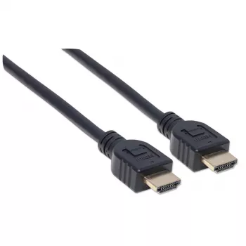 Manhattan HDMI 4K@60Hz Cable with Ethernet - CL3 rated, 5m, Suitable for In-Wall use, For ALL 4K & 1080p/HD uses - when upgrading now or have it ready for when you need it, Male to Male, Black, Ultra HD 4k x 2k, Lifetime Warranty, Premium High Speed