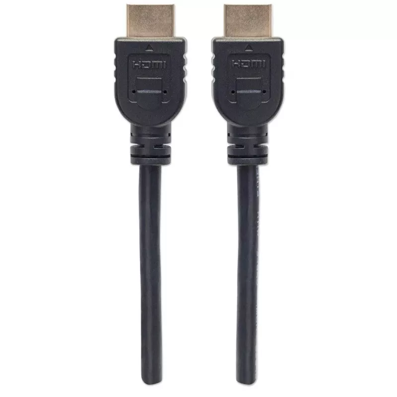 Manhattan HDMI 4K@60Hz Cable with Ethernet - CL3 rated, 5m, Suitable for In-Wall use, For ALL 4K & 1080p/HD uses - when upgrading now or have it ready for when you need it, Male to Male, Black, Ultra HD 4k x 2k, Lifetime Warranty, Premium High Speed