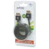 Manhattan HDMI Cable with Ethernet (Ultra Thin), 4K@60Hz (Premium High Speed), 1.8m, Male to Male, Black, Ultra HD 4k x 2k, Fully Shielded, Gold Plated Contacts, Lifetime Warranty