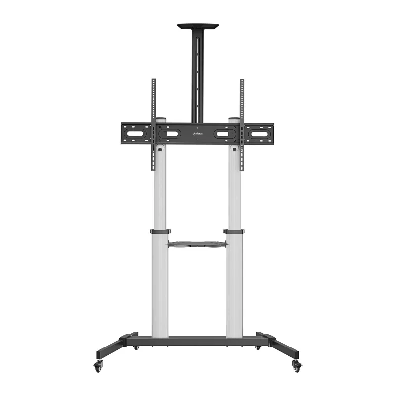 Manhattan Trolley Mount Stand for TV & Monitors, For screens: 37 inch to 100 inch,VESA compatibility:all between 200x200 to 1000x600mm -check the dimensions of the four mounting holes on back of screen to ensure it fits,Max 80kg,Height adjustable 1200 to 1600mm,LFD,Bracket