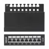 Intellinet Patch Panel, Cat6a, FTP, 8-Port, Desktop, Shielded, 90° Top-Entry Punch Down Blocks, Black