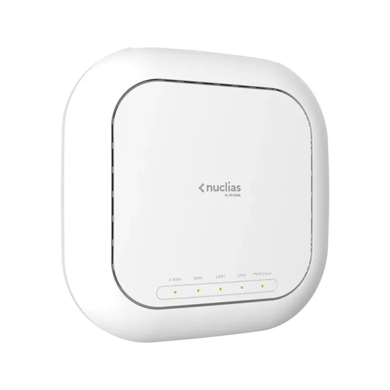 D-Link Wireless AC1900 Wave2 Nuclias Access Point, 2.4 GHz, 5 GHz, 1900 Mbit/s, SSID, WPA, WPA-Enterprise, WPA-PSK, WPA2-Enterprise, WPA2-PSK, WPA3, WPA3-PSK, 10,100,1000 Mbit/s