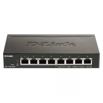 D-Link 8-Port PoE Gigabit Smart Managed Switch, Managed, L2/L3, Gigabit Ethernet (10/100/1000), Full duplex, Power over Ethernet (PoE)