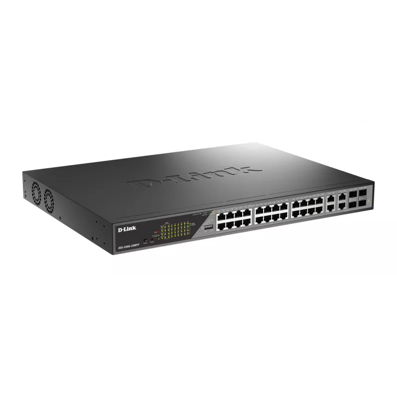 D-Link DSS-200G-28MPP network switch Managed L2 Gigabit Ethernet (10/100/1000) Power over Ethernet (PoE) 1U Grey
