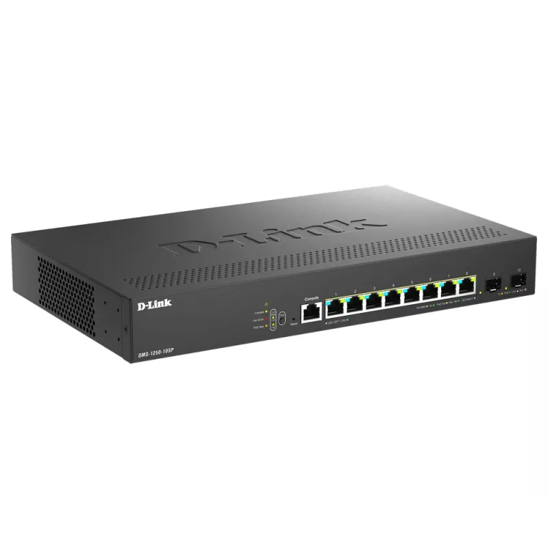D-Link DMS-1250-10SP/E network switch Managed 2.5G Ethernet (100/1000/2500) Power over Ethernet (PoE) Black