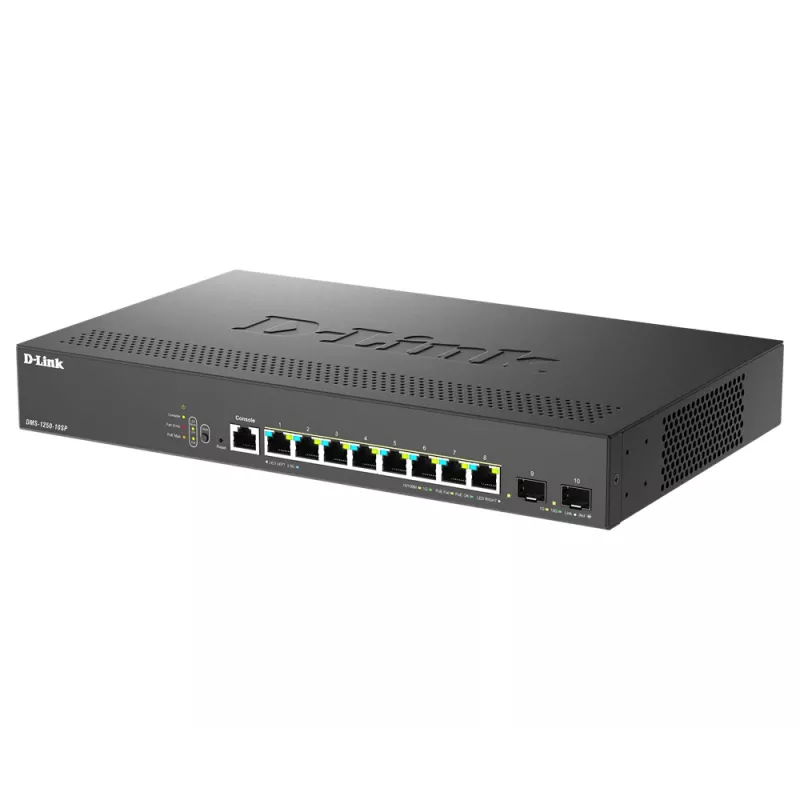 D-Link DMS-1250-10SP/E network switch Managed 2.5G Ethernet (100/1000/2500) Power over Ethernet (PoE) Black