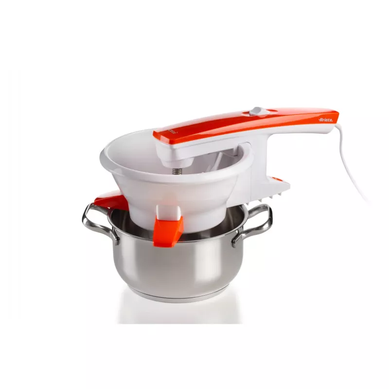 Ariete 261 Passì - Electric vegetable mill - 3 stainless steel discs - adaptable to any container - 25 Watt - White and orange