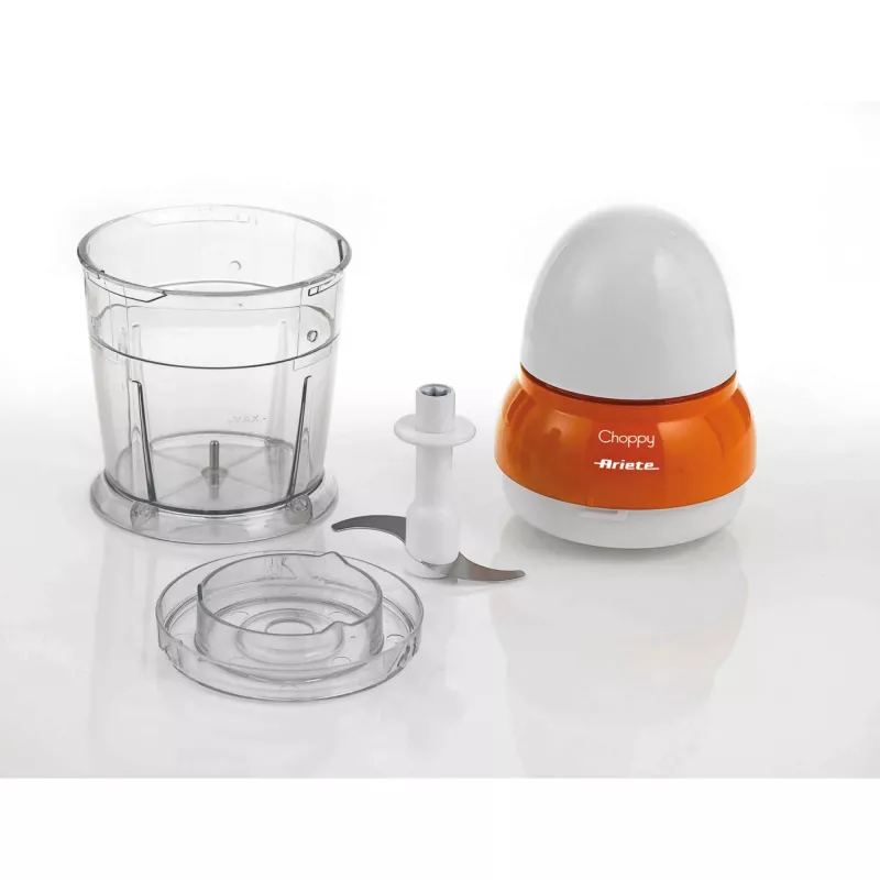 Ariete Choppy, 0.25 L, 4.22 kg, Orange, White, Stainless steel, 100 mm, 100 mm