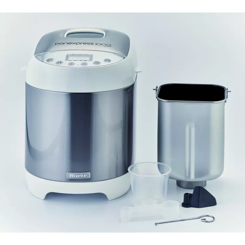 Ariete 133 Bread Machine - Panexpress 1000 Metal - Knead, Yeast and Bake - Homemade bread - Gluten free bread - 19 pre-set programs