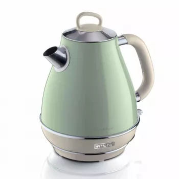 Ariete 2869 Vintage Electric Kettle, Stainless Steel, 1.7 L, Auto Shut Off, 2000 W, for Water, Tea and Herbal Drinks, Pastel Green