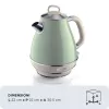 Ariete 2869 Vintage Electric Kettle, Stainless Steel, 1.7 L, Auto Shut Off, 2000 W, for Water, Tea and Herbal Drinks, Pastel Green