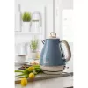 Ariete 2869 Vintage Electric Kettle, Stainless Steel, 1.7 L, Auto Shut Off, 2000 W, for Water, Tea and Herbal Drinks, Pastel Blue