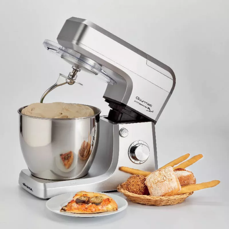 Ariete 1598 Gourmet Professional 7L Metal - Planetary Mixer with Blender - Stainless Steel Bowl - 7 L - Glass Jug - 1200 Watt - 6 speeds