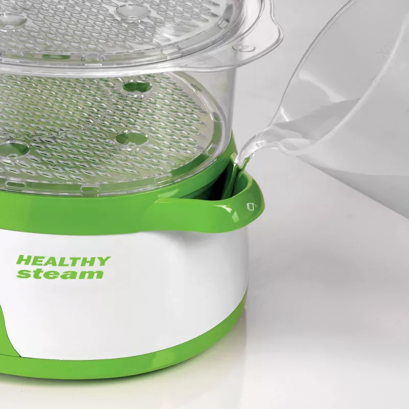 Ariete 911 Healthy Steam - Electric steamer - 3 Baskets - Rice container - Timer 60 '- 800 Watt - 9 Liters - White and Green
