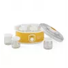 Ariete 617 Yogurella - Electric Yogurt Maker - 7 glass jars - 1,3kg of homemade yogurt - 20 Watt - White and Yellow