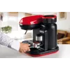 Ariete 1318 Moderna Espresso Machine with Integrated Coffee Grinder, For Coffee Beans and Ground Coffee, Milk Frothing Cappuccino Maker, 1 and 2 Cup Filter, 1080 W, 800 cc, Red
