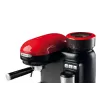 Ariete 1318 Moderna Espresso Machine with Integrated Coffee Grinder, For Coffee Beans and Ground Coffee, Milk Frothing Cappuccino Maker, 1 and 2 Cup Filter, 1080 W, 800 cc, Red