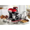 Ariete 1318 Moderna Espresso Machine with Integrated Coffee Grinder, For Coffee Beans and Ground Coffee, Milk Frothing Cappuccino Maker, 1 and 2 Cup Filter, 1080 W, 800 cc, Red