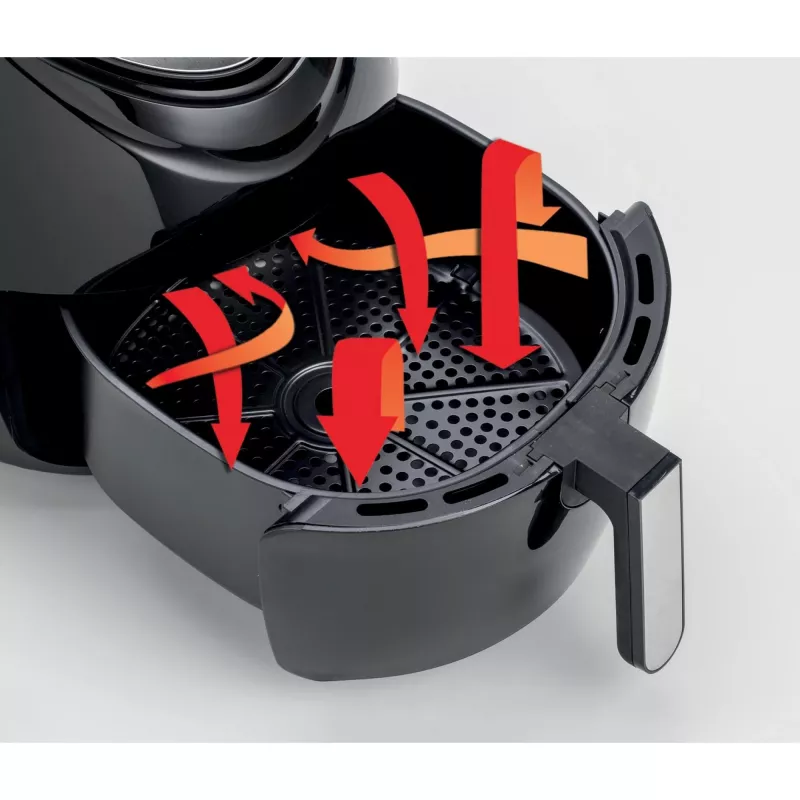 Ariete 4618 Airy Fryer XXL - Air Fryer - Fry 2.5 kg of French Fries - 7 Liters - Cooking Without Oil and Fat - 1800 Watt - Black