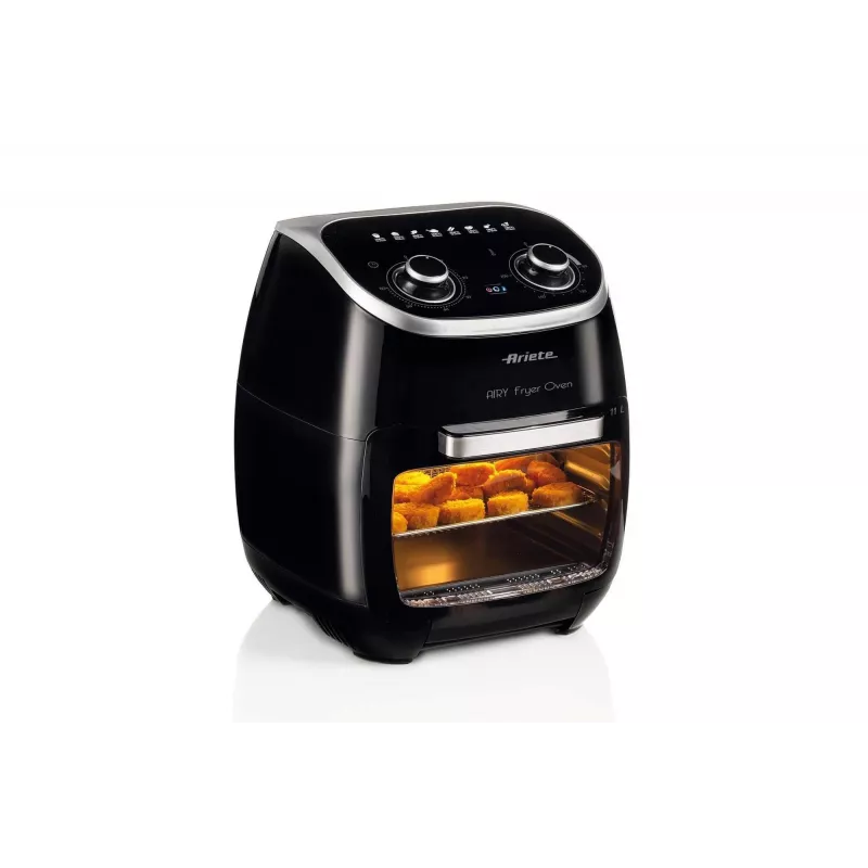 Ariete 4619 Airy Fryer Oven - Air Fryer and Electric Oven with Rotisserie - Rotating Basket - Dryer - 2000 Watt - 11 Liters - Steel