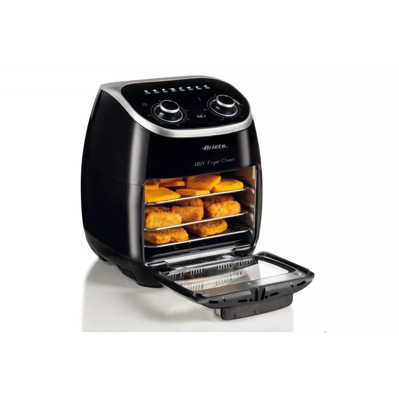 Ariete 4619 Airy Fryer Oven - Air Fryer and Electric Oven with Rotisserie - Rotating Basket - Dryer - 2000 Watt - 11 Liters - Steel