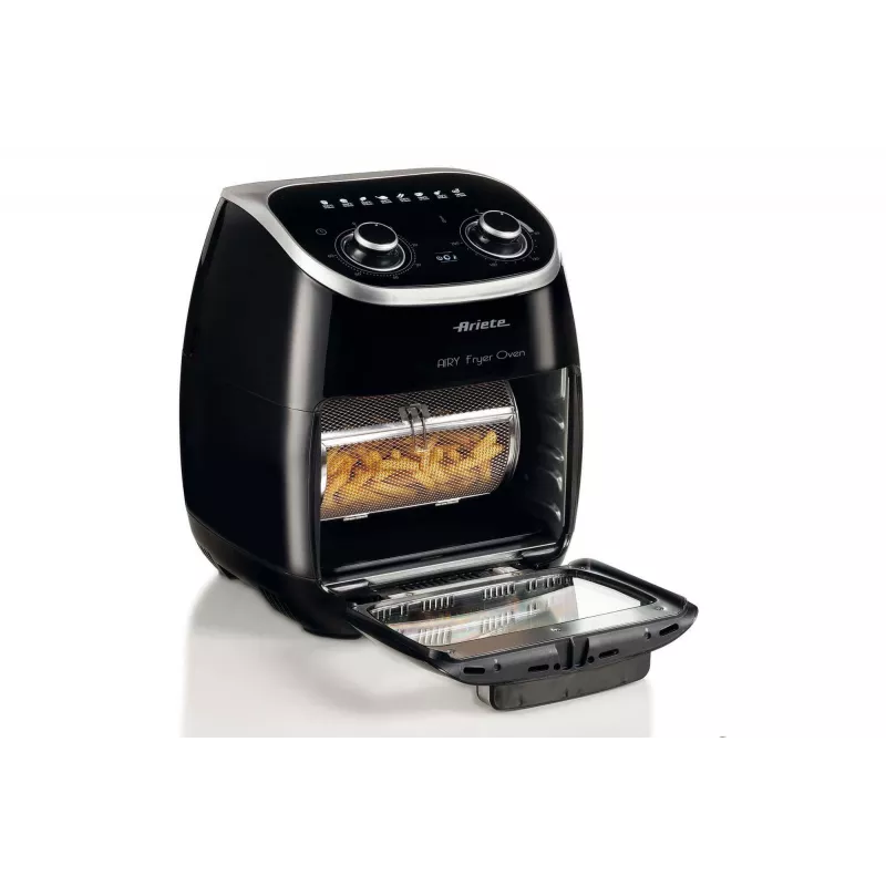 Ariete 4619 Airy Fryer Oven - Air Fryer and Electric Oven with Rotisserie - Rotating Basket - Dryer - 2000 Watt - 11 Liters - Steel