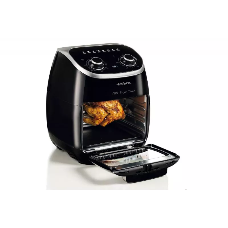 Ariete 4619 Airy Fryer Oven - Air Fryer and Electric Oven with Rotisserie - Rotating Basket - Dryer - 2000 Watt - 11 Liters - Steel