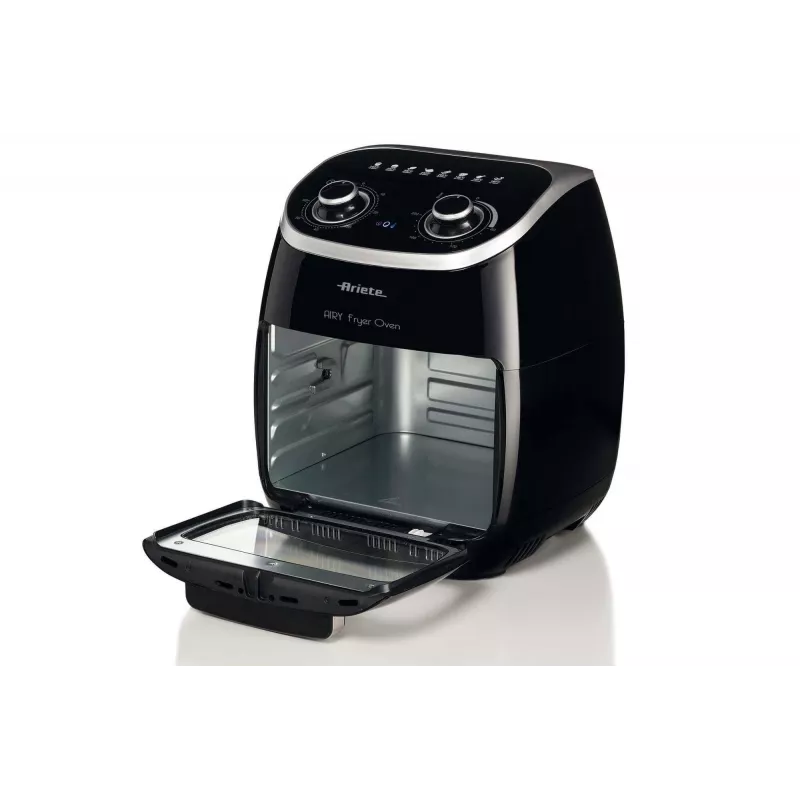 Ariete 4619 Airy Fryer Oven - Air Fryer and Electric Oven with Rotisserie - Rotating Basket - Dryer - 2000 Watt - 11 Liters - Steel
