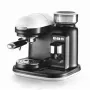 Ariete 1318 Moderna Espresso Machine with Integrated Coffee Grinder, For Coffee Beans and Ground Coffee, Milk Frothing Cappuccino Maker, 1 and 2 Cup Filter, 1080 W, 800 cc, White