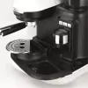 Ariete 1318 Moderna Espresso Machine with Integrated Coffee Grinder, For Coffee Beans and Ground Coffee, Milk Frothing Cappuccino Maker, 1 and 2 Cup Filter, 1080 W, 800 cc, White