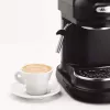 Ariete 1318 Moderna Espresso Machine with Integrated Coffee Grinder, For Coffee Beans and Ground Coffee, Milk Frothing Cappuccino Maker, 1 and 2 Cup Filter, 1080 W, 800 cc, Black