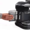 Ariete 1318 Moderna Espresso Machine with Integrated Coffee Grinder, For Coffee Beans and Ground Coffee, Milk Frothing Cappuccino Maker, 1 and 2 Cup Filter, 1080 W, 800 cc, Black