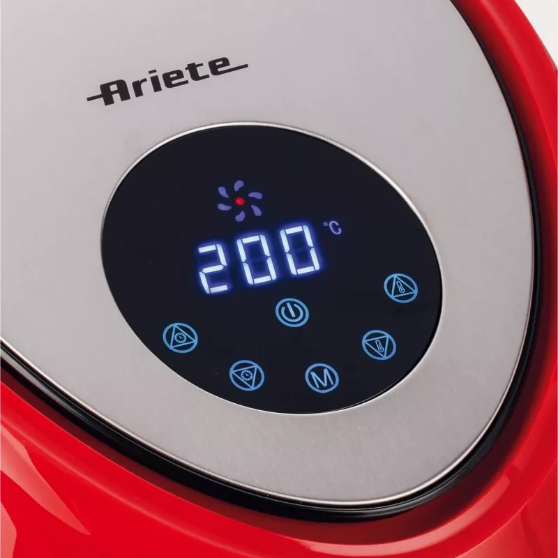 Ariete 4618 Airy Fryer XXL - Air Fryer - Fry 2.5 kg of French Fries - 7Liters - Cooking Without Oil and Fat - 1800 Watt - Red
