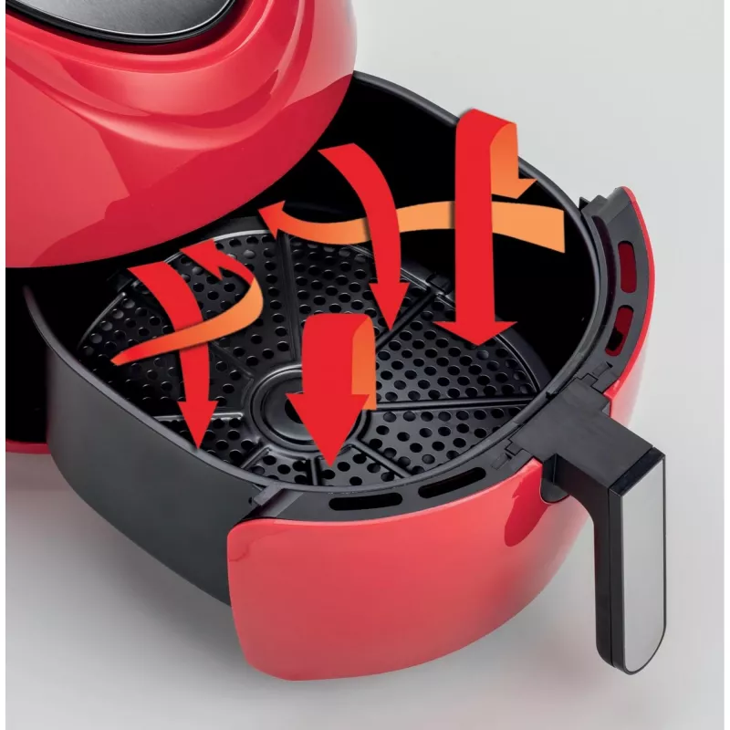 Ariete 4618 Airy Fryer XXL - Air Fryer - Fry 2.5 kg of French Fries - 7Liters - Cooking Without Oil and Fat - 1800 Watt - Red