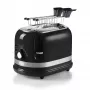 Ariete 149 Modern white toaster with tongs for 2 slices of bread, sandwich or toast - 6 browning levels - Defrosting - Modern line - Black