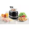 Ariete 149 Modern white toaster with tongs for 2 slices of bread, sandwich or toast - 6 browning levels - Defrosting - Modern line - Black