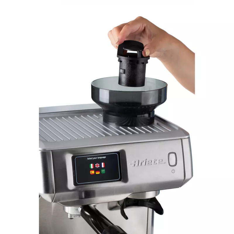 Ariete Espresso coffee machine 1312, Espresso machine, 2 L, Coffee beans, Built-in grinder, 1600 W, Silver