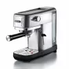 Ariete 1380 Metal coffee machine, compatible with ground coffee and ESE pods, 1300 W, 1.1 L capacity, 15 bar pressure, ½ cup filter, Cappuccino device, Silver