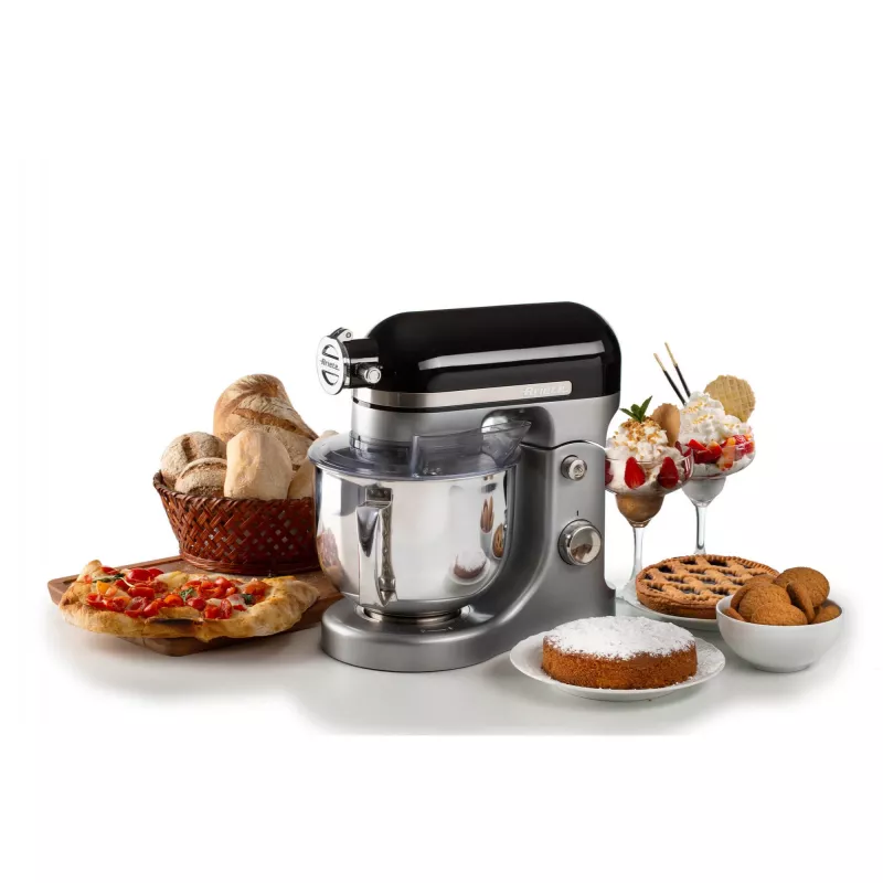 Ariete Moderna Black Mixer, Stand mixer, Black, Beat, Knead, Mixing, 5.5 L, Rotary, Aluminium