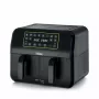 Ariete 4623 Airy Fryer Dual, Air fryer with double basket, 1700 W, 8L capacity, 3 cooking functions, Digital LED Touch panel, 8 preset programs, Timer, 2 baskets, Black