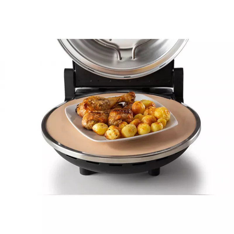 Ariete 917 Pizza Oven - Pizza in 4 minutes - Refractory stone plate with non-stick treatment - Max temperature 400 ° - 1200 Watt - Timer 30 '- Black