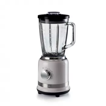 Ariete Modern White Blender with glass cup, Tabletop blender, 1.5 L, Pulse function, Ice crushing, 1000 W, White