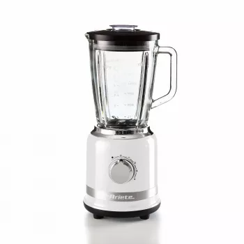 Ariete Modern White Blender with glass cup, Tabletop blender, 1.5 L, Pulse function, Ice crushing, 1000 W, White